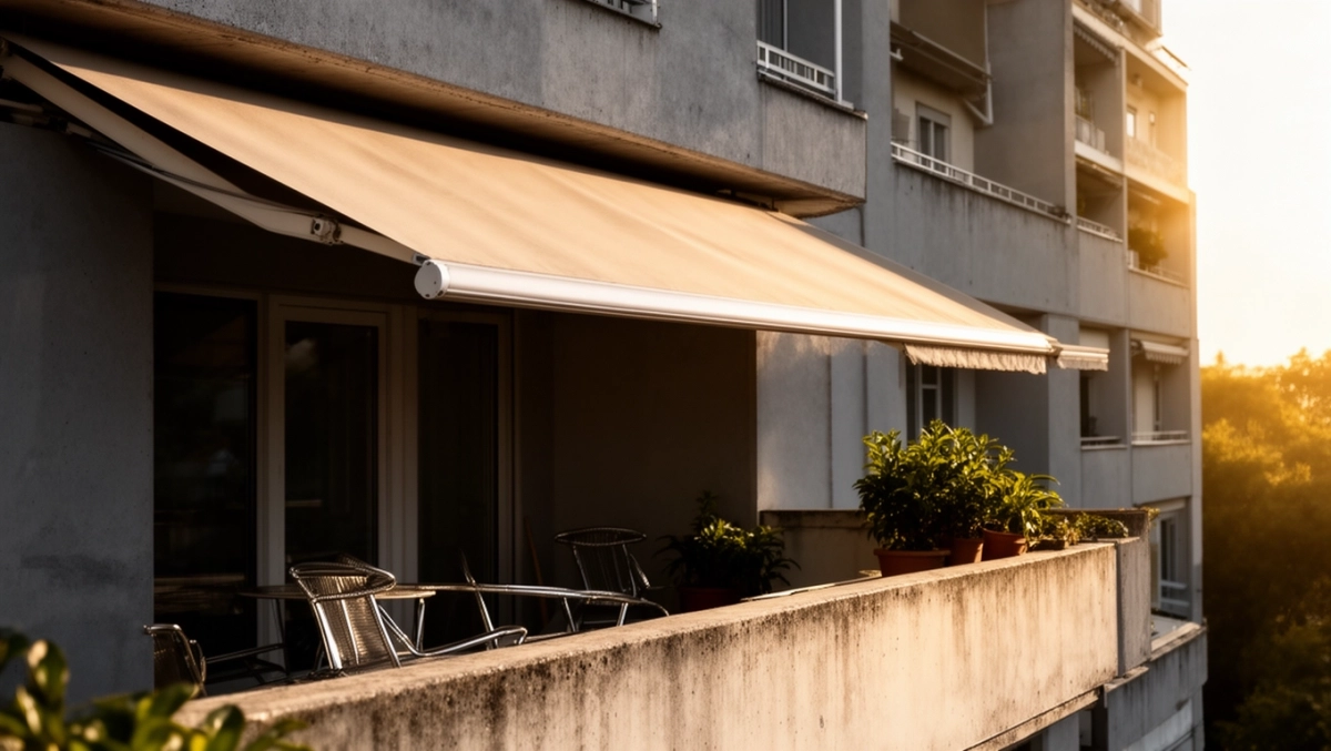 Markizy na balkon w bloku