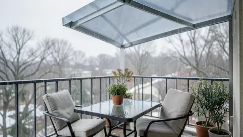 aluminiowe zadaszenie balkonu