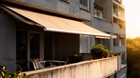 Markizy na balkon w bloku