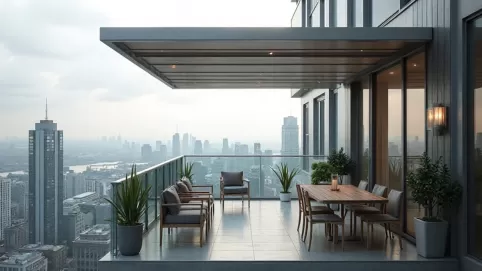 Zadaszenie balkonu na ostatnim piętrze